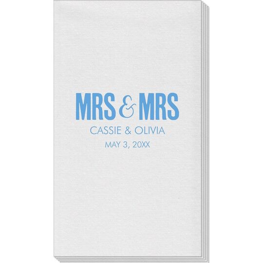 Bold Mrs & Mrs Linen Like Guest Towels